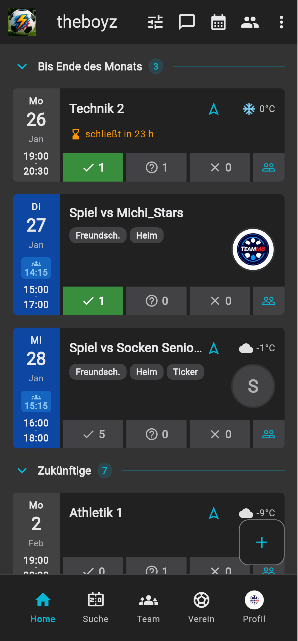 Event Liste